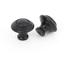 From The Anvil - Ringed Cabinet Knob - Small - Black - 83511 - Choice Handles