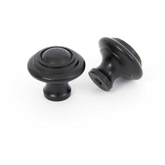 From The Anvil - Ringed Cabinet Knob - Small - Black - 83511 - Choice Handles