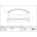 From The Anvil - 7" Shell Pull Handle - Natural Smooth - 83534 - Choice Handles