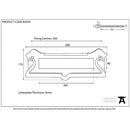 From The Anvil - Postal Letter Plate - Polished Brass - 83544 - Choice Handles