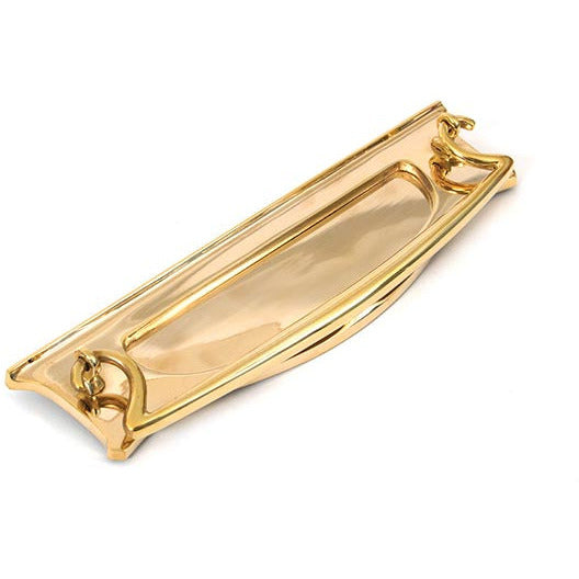 From The Anvil - Art Deco Letter Plate - Polished Brass - 83545 - Choice Handles