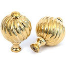 From The Anvil - Spiral Cabinet Knob - Small - Polished Brass - 83550 - Choice Handles