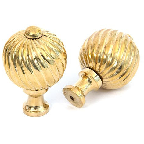 From The Anvil - Spiral Cabinet Knob - Medium - Polished Brass - 83551 - Choice Handles