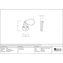 From The Anvil - Plain Escutcheon - Ebony - 83559 - Choice Handles