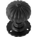 From The Anvil - Flower Mortice Knob Set - Black - 83560 - Choice Handles