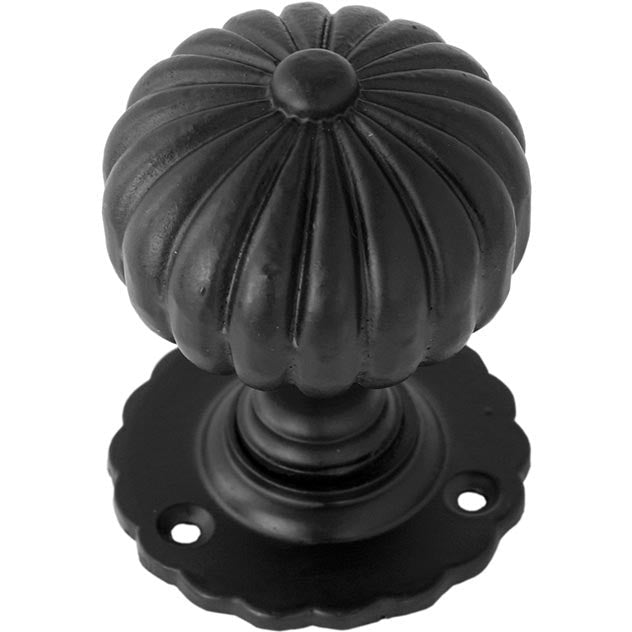From The Anvil - Flower Mortice Knob Set - Black - 83560 - Choice Handles