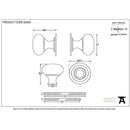 From The Anvil - Bun Mortice/Rim Knob Set - Ebony - 83563 - Choice Handles