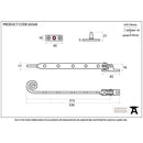 From The Anvil - 12" Monkeytail Stay - Aged Brass - 83569 - Choice Handles