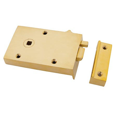 From The Anvil - Left Hand Bathroom Latch - Polished Brass - 83570 - Choice Handles