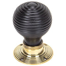 From The Anvil - Beehive Mortice/Rim Knob Set - Ebony - 83574 - Choice Handles