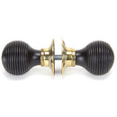 From The Anvil - Beehive Mortice/Rim Knob Set - Ebony - 83574 - Choice Handles