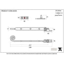 From The Anvil - 8" Monkeytail Stay - Polished Brass - 83594 - Choice Handles