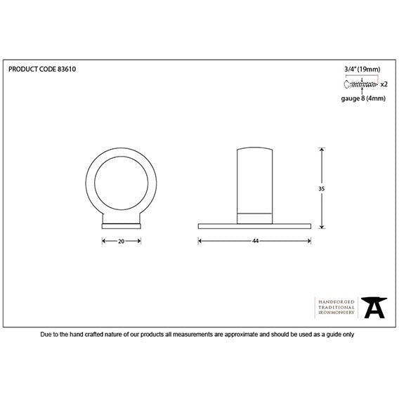 From The Anvil - Sash Eye Lift - Polished Brass - 83610 - Choice Handles
