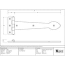 From The Anvil - Textured 12" Cast T Hinge (pair) - Black - 83621 - Choice Handles