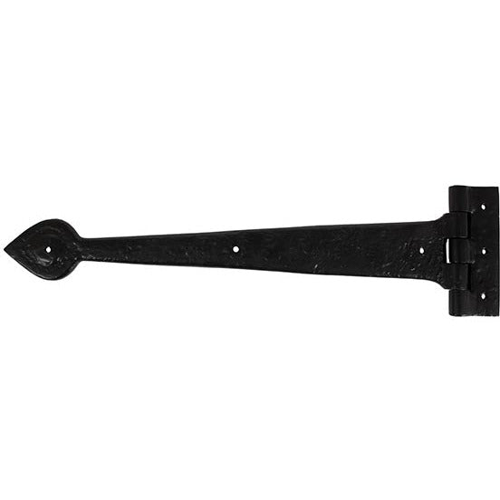 From The Anvil - Textured 16" Cast T Hinge (pair) - Black - 83622 - Choice Handles