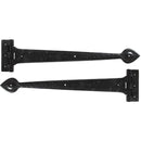 From The Anvil - Textured 18" Cast T Hinge (pair) - Black - 83623 - Choice Handles