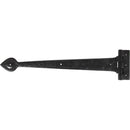 From The Anvil - Textured 18" Cast T Hinge (pair) - Black - 83623 - Choice Handles