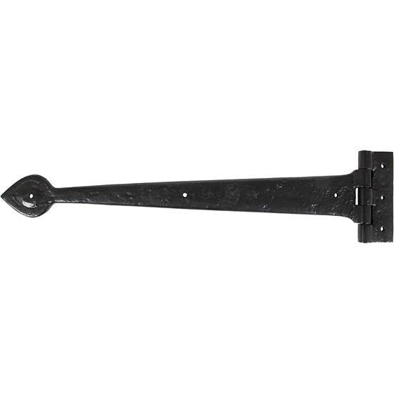 From The Anvil - Textured 18" Cast T Hinge (pair) - Black - 83623 - Choice Handles