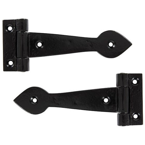 From The Anvil - Smooth 6" Cast T Hinge (pair) - Black - 83624 - Choice Handles