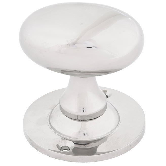 From The Anvil - Oval Mortice/Rim Knob Set - Polished Nickel - 83629 - Choice Handles