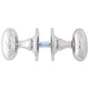 From The Anvil - Oval Mortice/Rim Knob Set - Polished Nickel - 83629 - Choice Handles