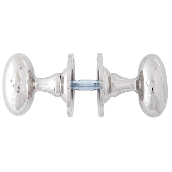 From The Anvil - Oval Mortice/Rim Knob Set - Polished Nickel - 83629 - Choice Handles