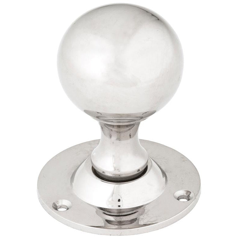 From The Anvil - Ball Mortice Knob Set - Polished Nickel - 83632 - Choice Handles