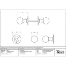 From The Anvil - Ball Mortice Knob Set - Polished Nickel - 83632 - Choice Handles