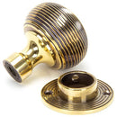 From The Anvil - Beehive Mortice/Rim Knob Set - Aged Brass - 83633 - Choice Handles