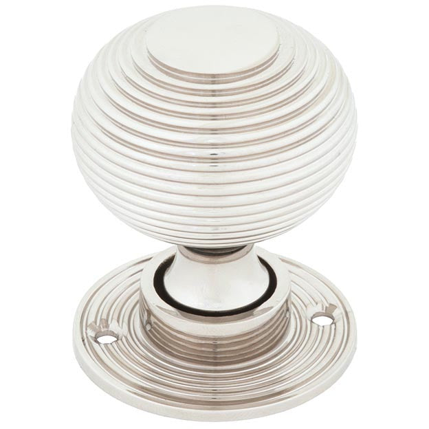 From The Anvil - Beehive Mortice/Rim Knob Set - Polished Nickel - 83636 - Choice Handles