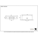 From The Anvil - Square Ended Sash Pulley 75kg - Black - 83641 - Choice Handles