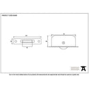 From The Anvil - Square Ended Sash Pulley 75kg - Antique Pewter - 83648 - Choice Handles