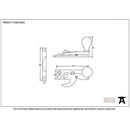 From The Anvil - Sash Hook Fastener - Beeswax - 83650 - Choice Handles