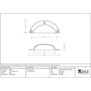 From The Anvil - 4" Plain Drawer Pull - Black - 83680 - Choice Handles