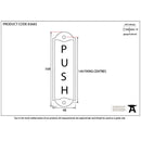 From The Anvil - Push Sign - Antique Pewter - 83683 - Choice Handles
