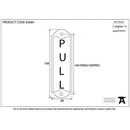From The Anvil - Pull Sign - Antique Pewter - 83684 - Choice Handles
