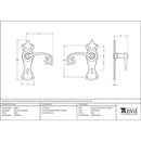 From The Anvil - Curly Lever Lock Set - Black - 83693 - Choice Handles