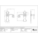 From The Anvil - Curly Lever Latch Set - Black - 83694 - Choice Handles