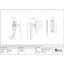 From The Anvil - Peardrop Fastener - Antique Pewter - 83698 - Choice Handles