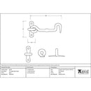 From The Anvil - 4" Forged Cabin Hook - Black - 83770 - Choice Handles