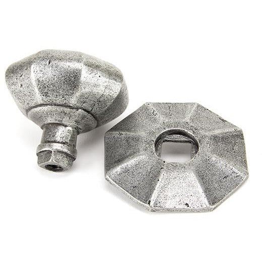 From The Anvil - Octagonal Centre Door Knob - Pewter Patina - 83778 - Choice Handles