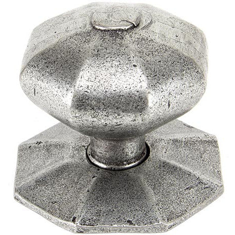 From The Anvil - Octagonal Centre Door Knob - Pewter Patina - 83778 - Choice Handles