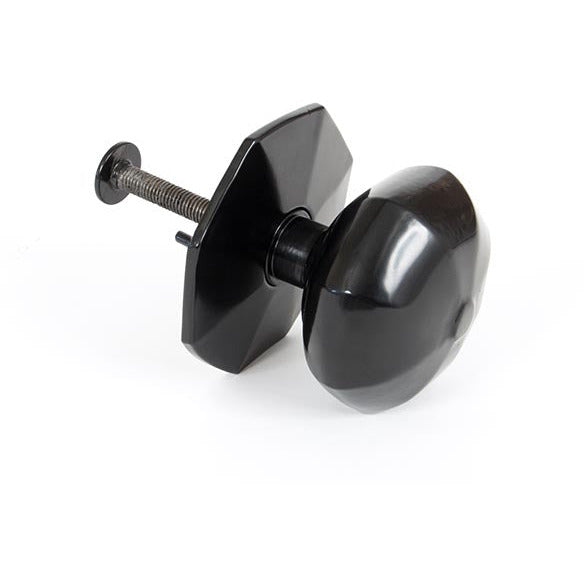 From The Anvil - Octagonal Centre Door Knob - Black - 83779 - Choice Handles