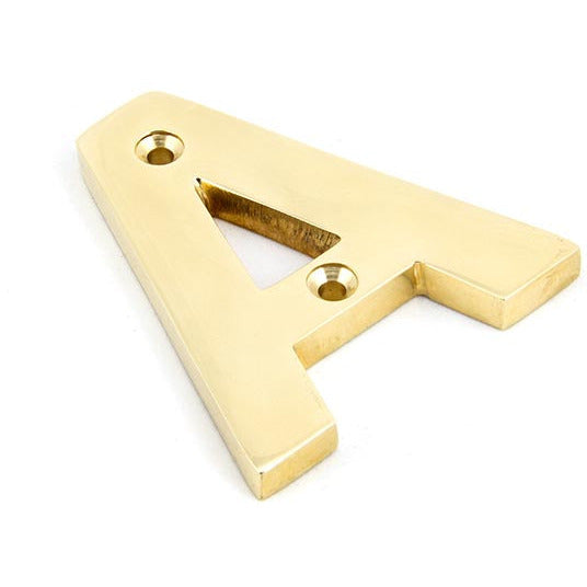 From The Anvil - Letter A - Polished Brass - 83801A - Choice Handles