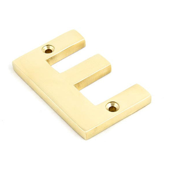 From The Anvil - Letter E - Polished Brass - 83801E - Choice Handles