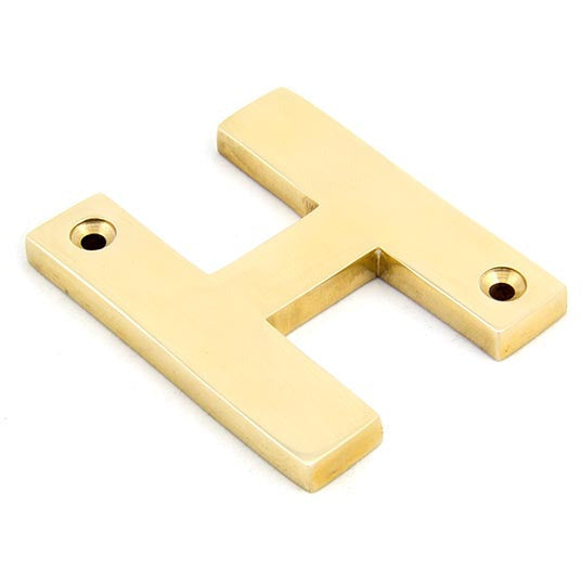 From The Anvil - Letter H - Polished Brass - 83801H - Choice Handles