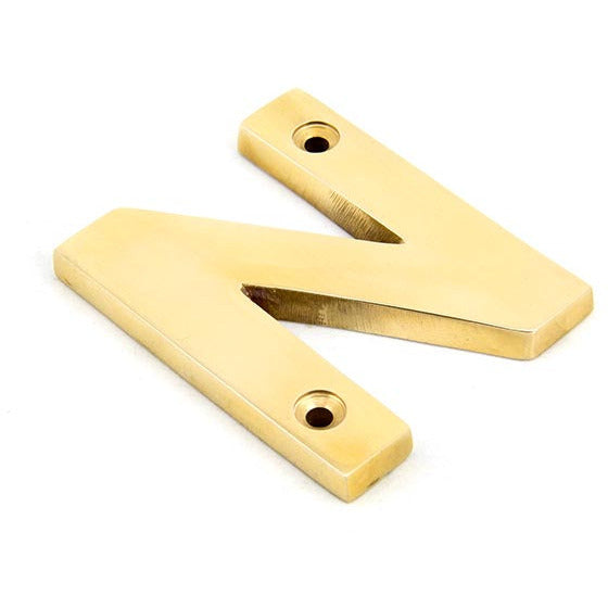 From The Anvil - Letter N - Polished Brass - 83801N - Choice Handles
