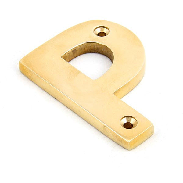 From The Anvil - Letter P - Polished Brass - 83801P - Choice Handles