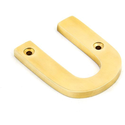 From The Anvil - Letter U - Polished Brass - 83801U - Choice Handles