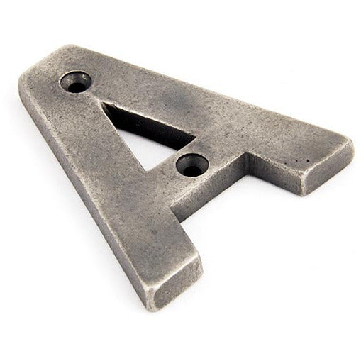 From The Anvil - Letter A - Antique Pewter - 83803A - Choice Handles